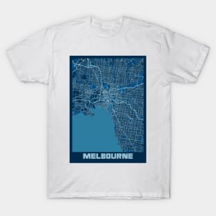 Melbourne - Australia Peace City Map T-Shirt